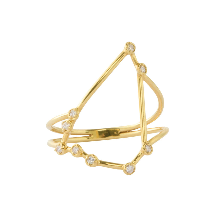 Jessie V E Capricorn Constellation - Yellow Gold - Rings - Broken English Jewelry