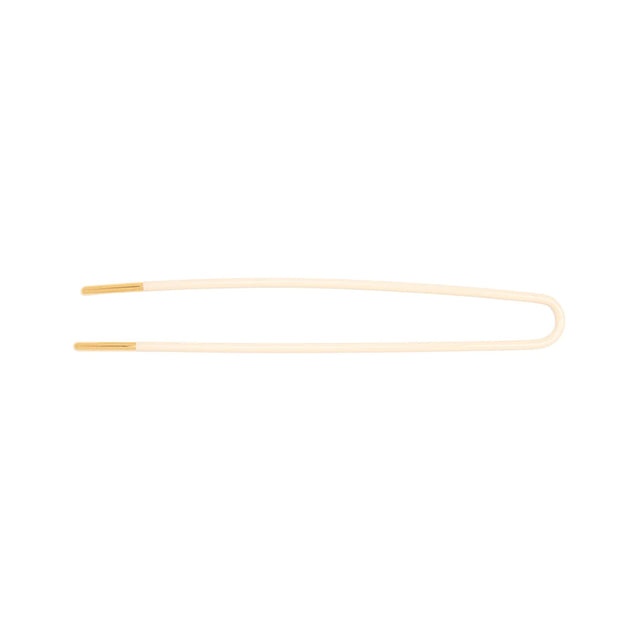 Trouver Cream Enamel Gold Plated Hair Pin - Accessories - Broken English Jewelry top view