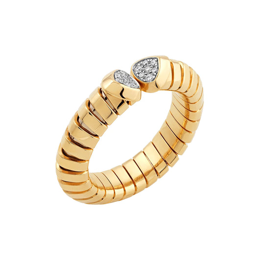 Pave Diamond Trisolina Ring