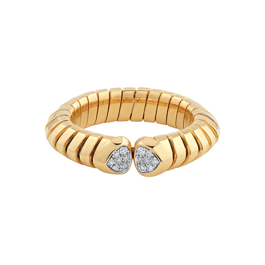 Marina B Pave Diamond Trisolina Ring - Rings - Broken English Jewelry front view