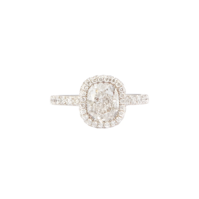 Cushion Cut Rounded Aura II Ring