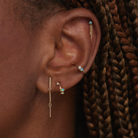 Long Bar Link Earring