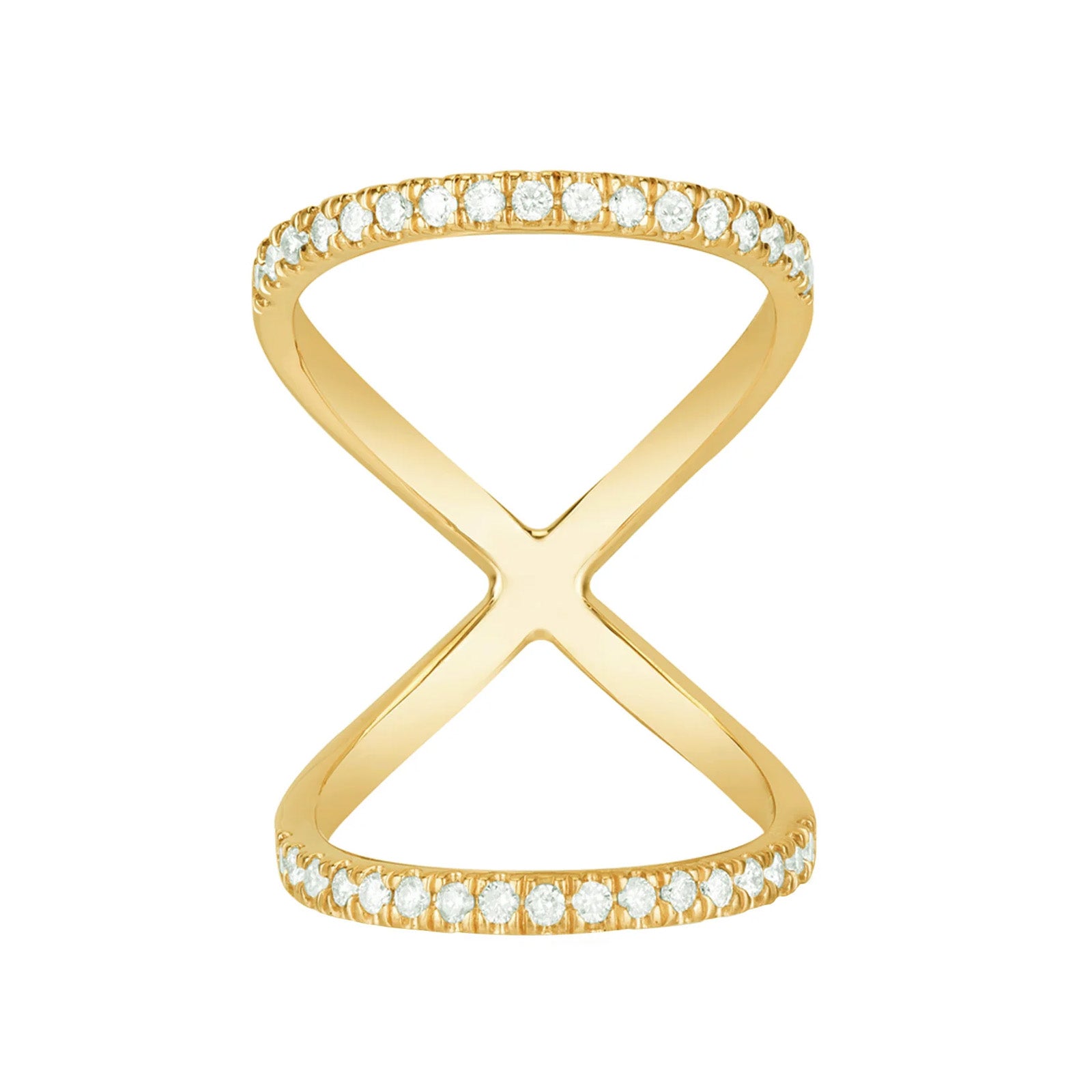 Carbon & Hyde Olympia Ring - Yellow Gold - Rings - Broken English Jewelry front view