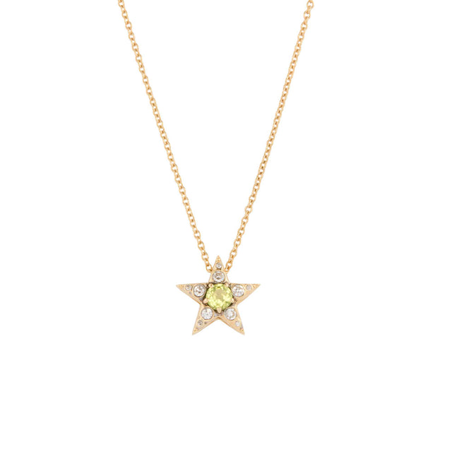 Peridot and Diamond Istanbul Pendant Star Necklace