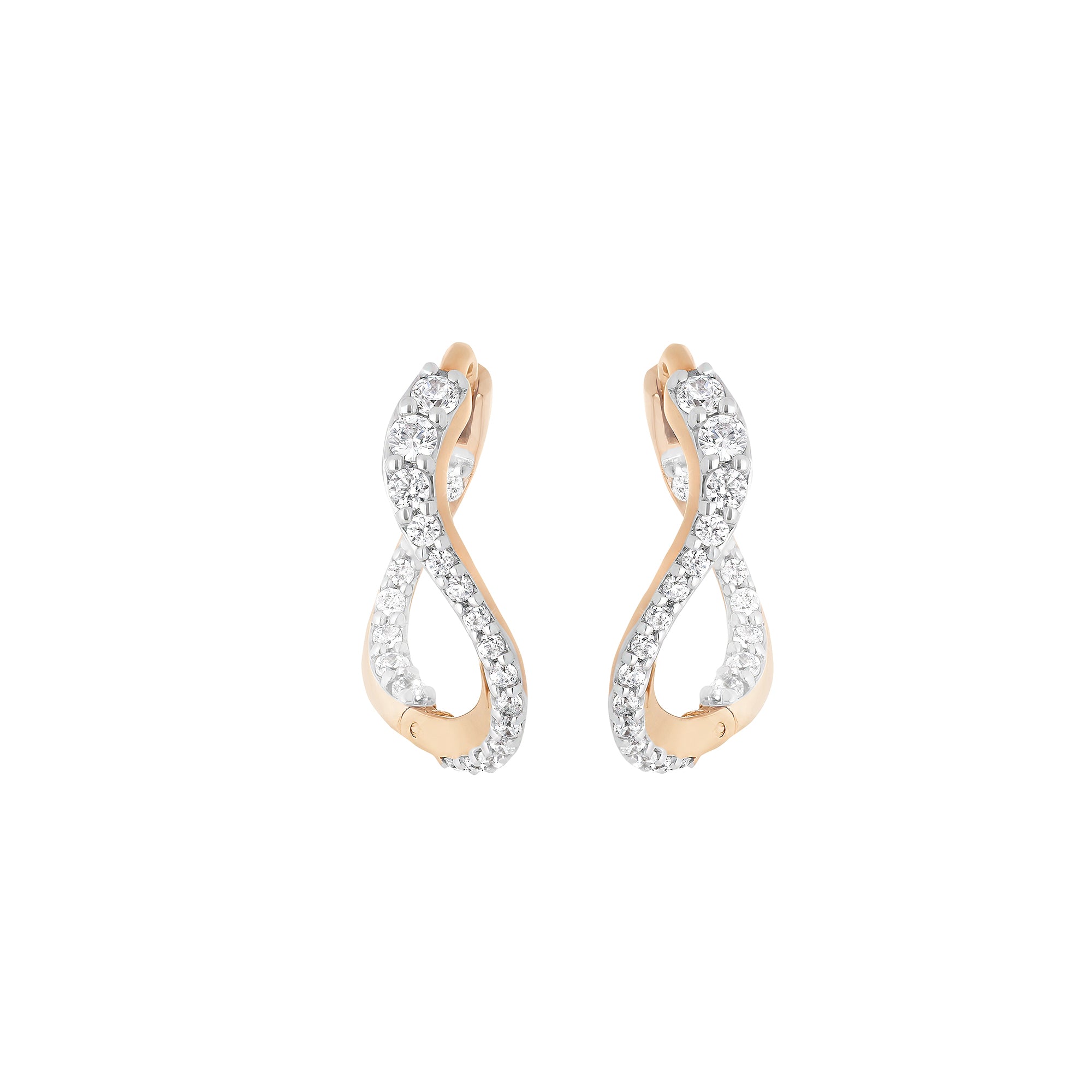 Diamond Petite Caustic Light Hoop Earrings