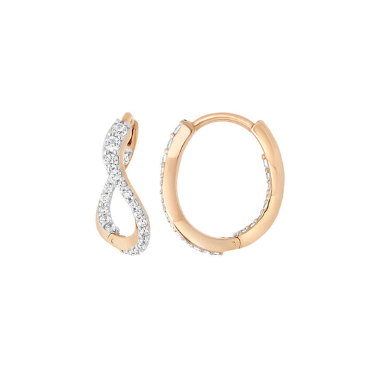 Diamond Petite Caustic Light Hoop Earrings
