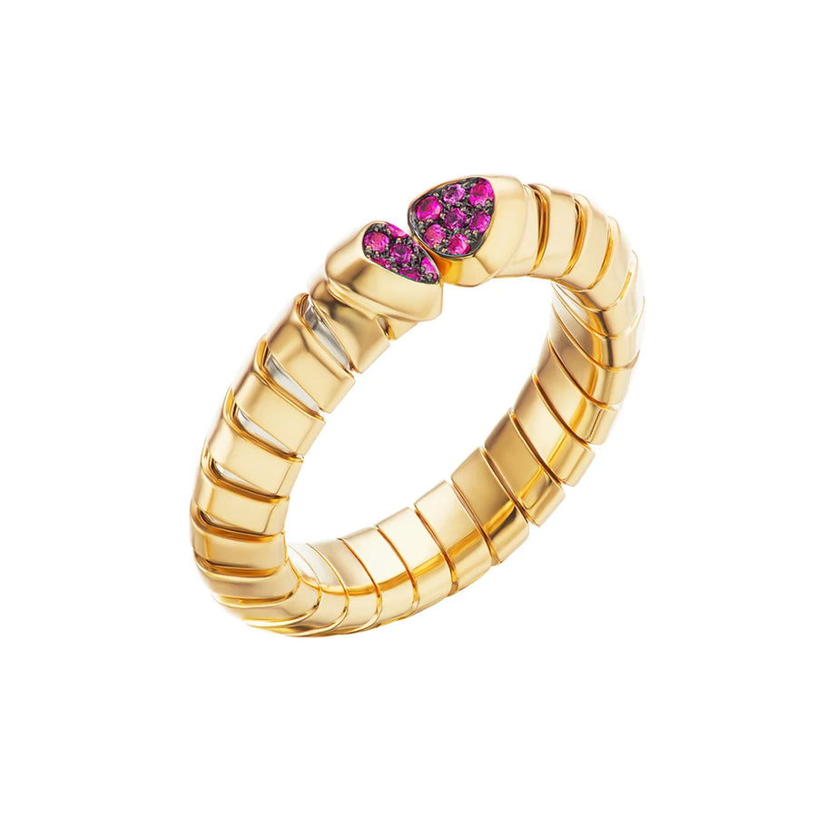 Marina B Trisolina Ring - Ruby - Rings - Broken English Jewelry angled view