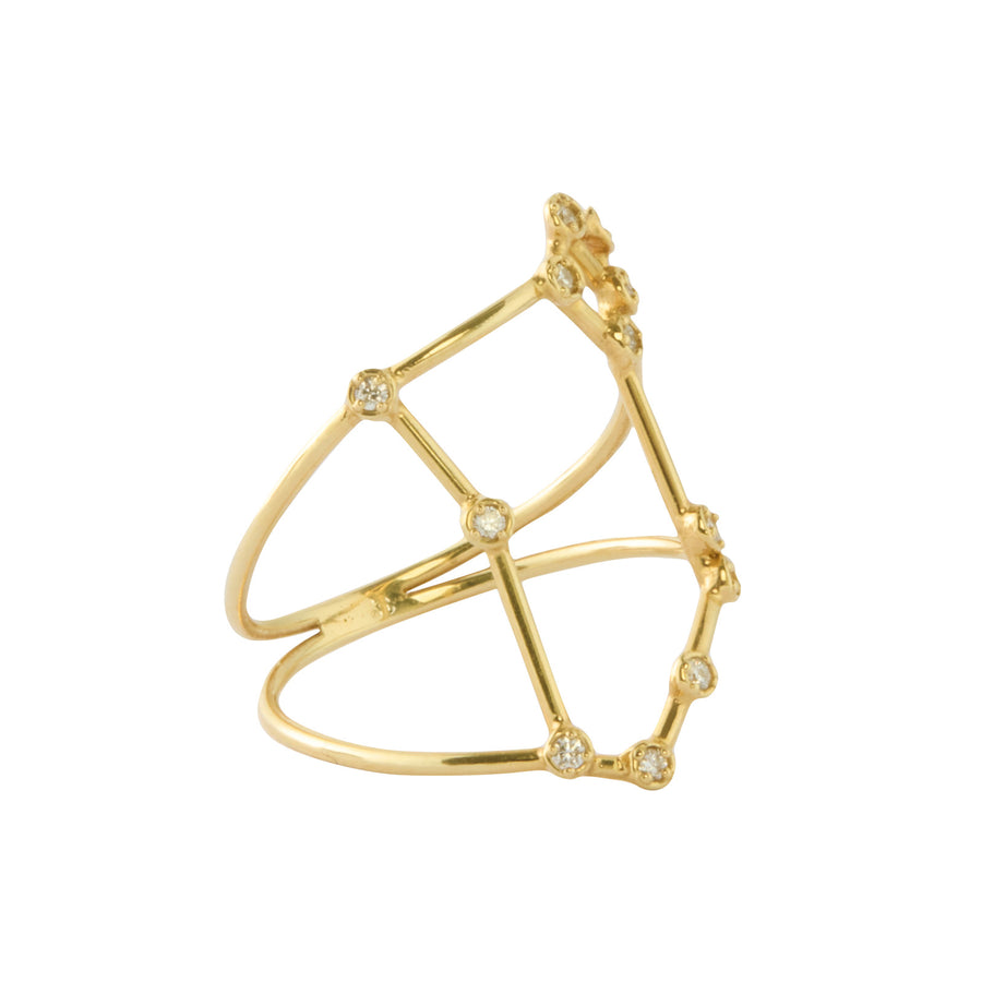 Jessie V E Pisces Constellation Ring - Yellow Gold - Rings - Broken English Jewelry side view