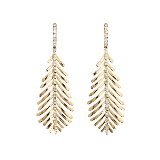 Plume Earrings - Yellow Gold - Main Img