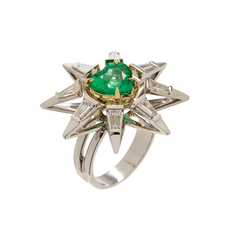 Ara Vartanian Emerald Pulsar Ring angle view