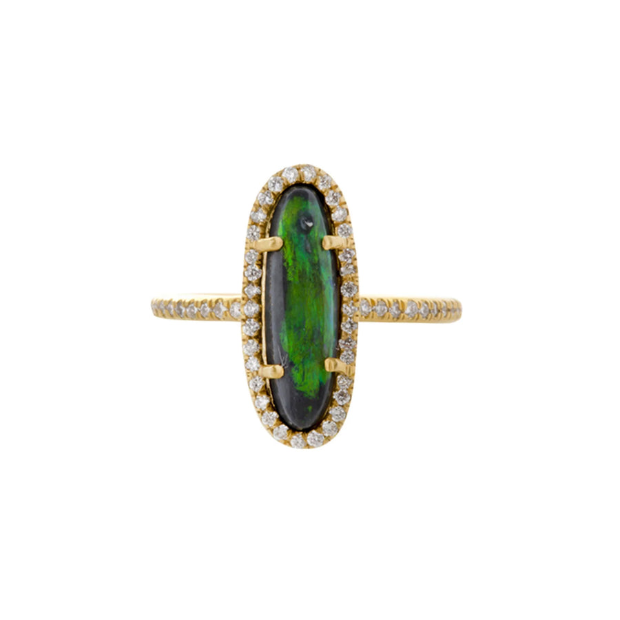Loriann Stevenson Black Opal Ring - Rings - Broken English Jewelry front view