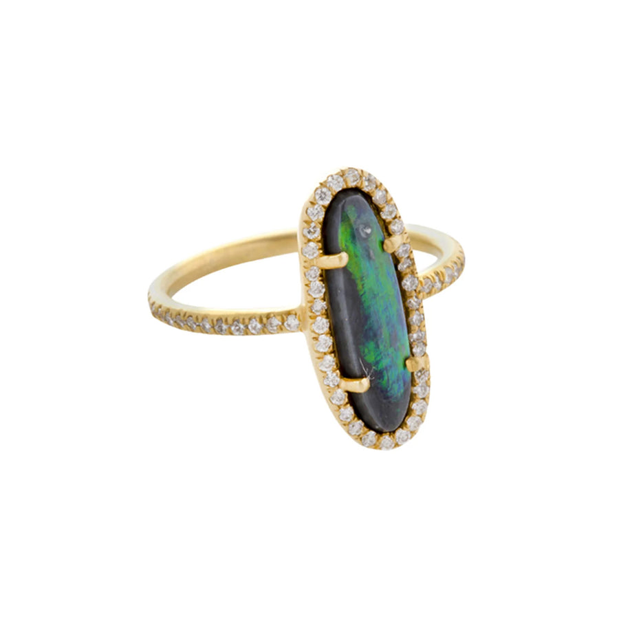Loriann Stevenson Black Opal Ring - Rings - Broken English Jewelry side view