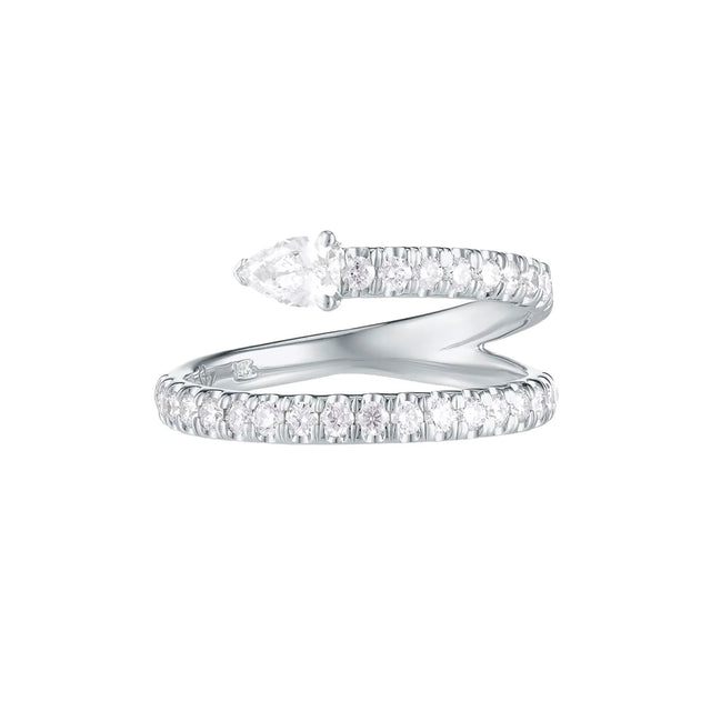 Carbon & Hyde Serpent Ring - White Gold - Rings - Broken English Jewelry
