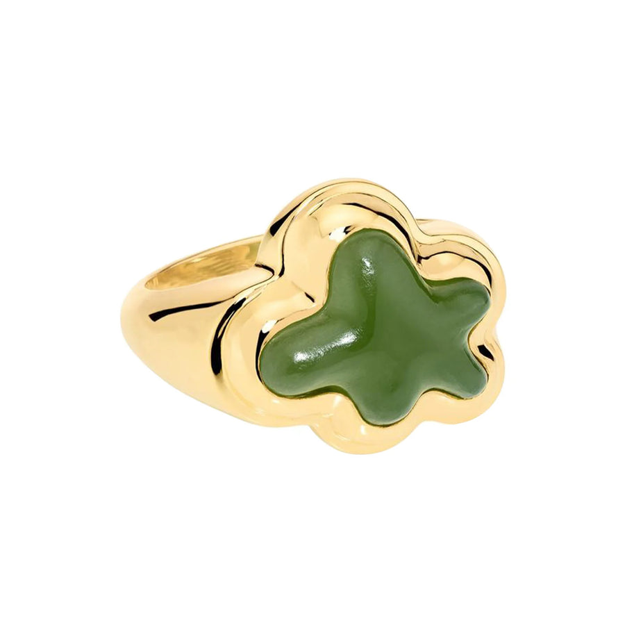 Sauer Antropofagia Tarsila Ring - Jade - Rings - Broken English Jewelry side view