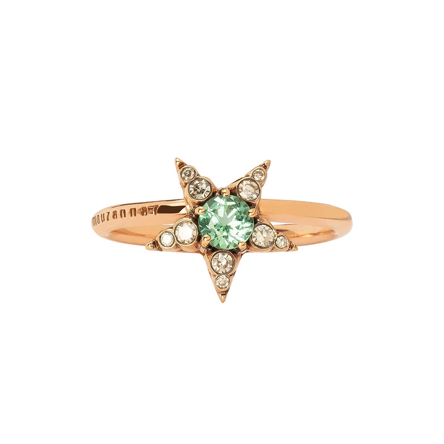 Selim Mouzannar Istanbul Ring - Green Tourmaline & Diamond - Rings - Broken English Jewelry front view