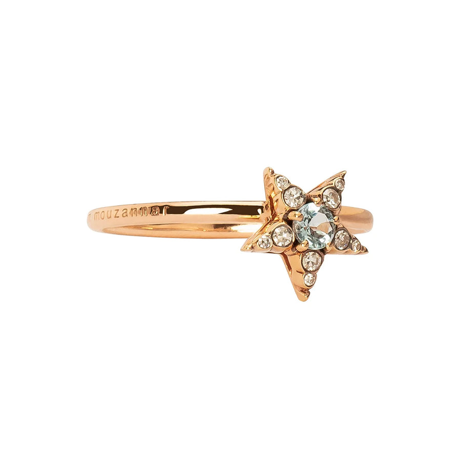 Selim Mouzannar Istanbul Ring - Aquamarine & Diamond - Rings - Broken English Jewelry side view
