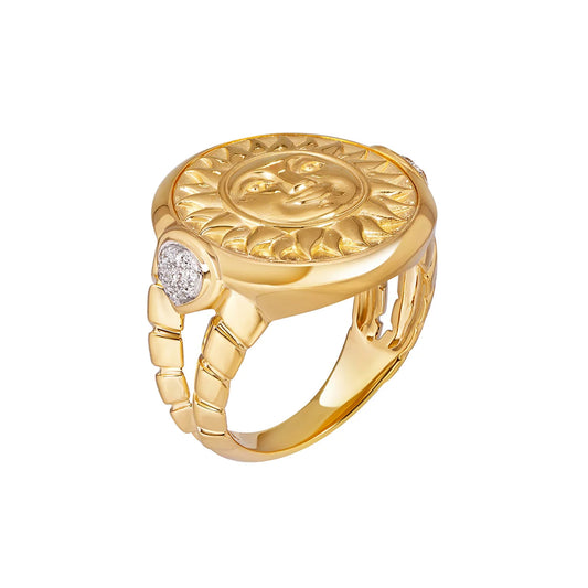 Soleil Coin Ring - Diamond - Main Img