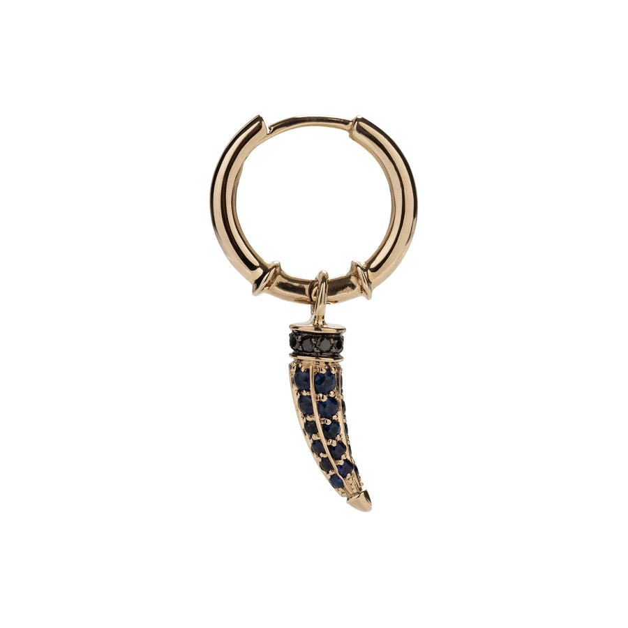 Horn Huggie - Blue Sapphire and Black Diamond