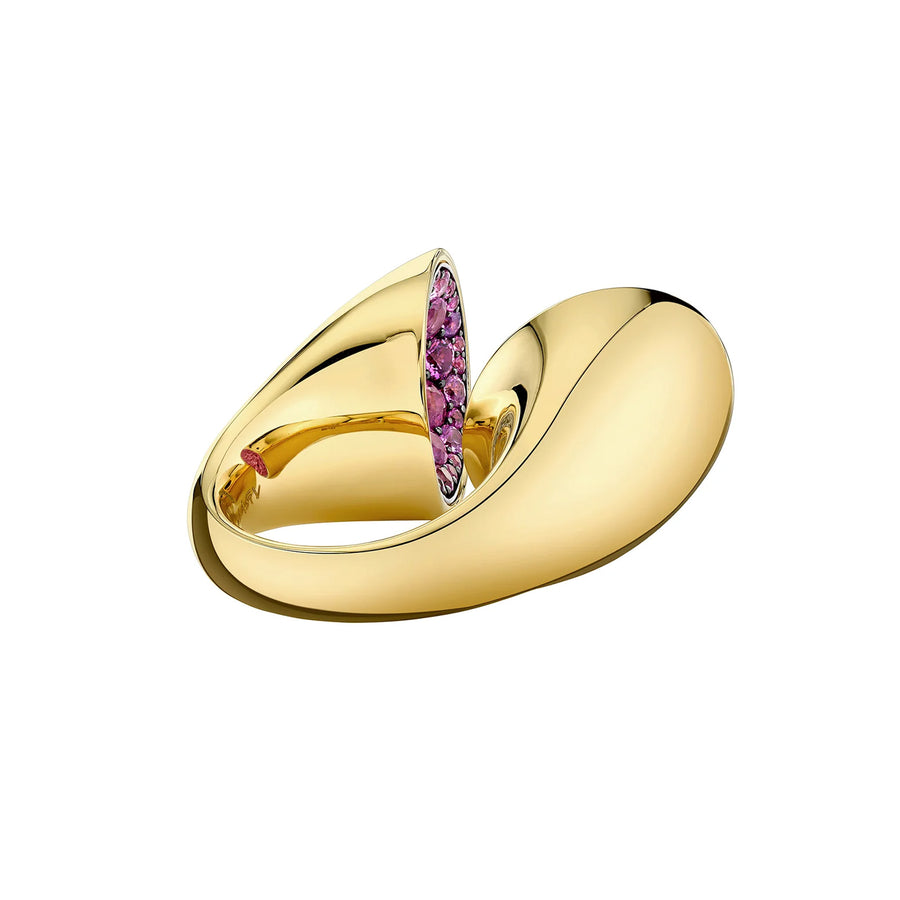 VRAM Echo Ring - Pink Sapphire - Rings - Broken English Jewelry side view