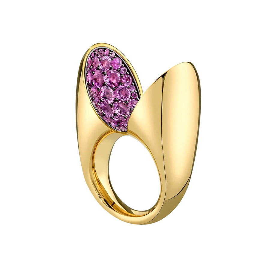 VRAM Echo Ring - Pink Sapphire - Rings - Broken English Jewelry