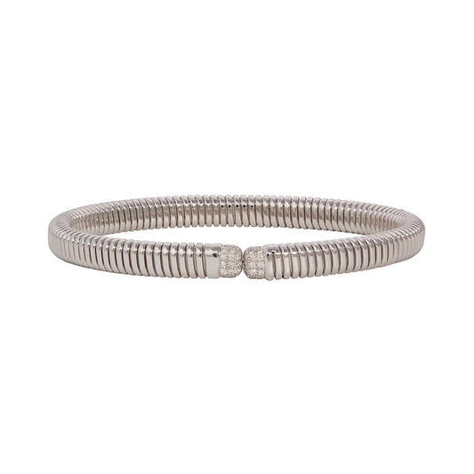 Diamond Tubogas Bettina Bangle - White Gold - Main Img