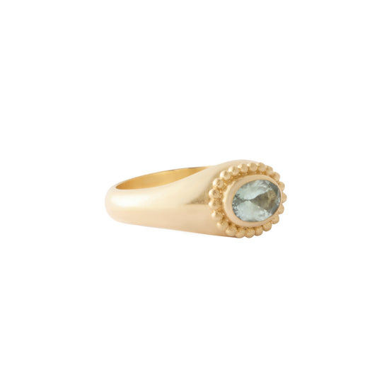 Greek Ring - Electra Blue Tourmaline