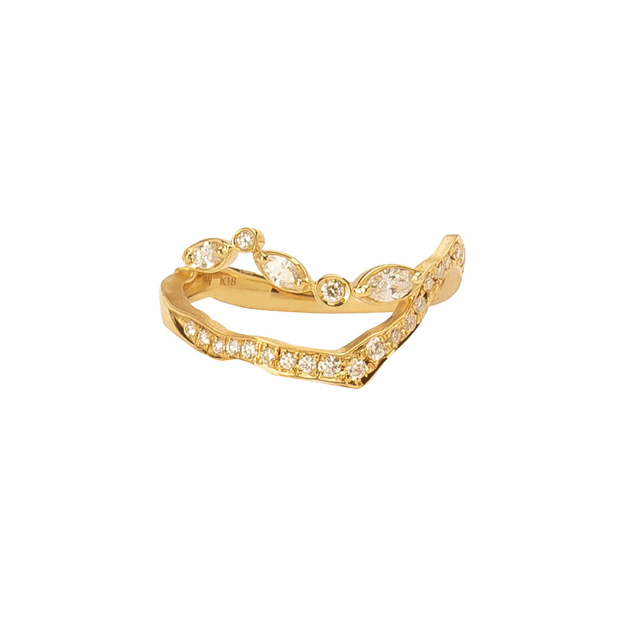 Milamore Kintsugi Float Pave Diamond Ring I - Rings - Broken English Jewelry