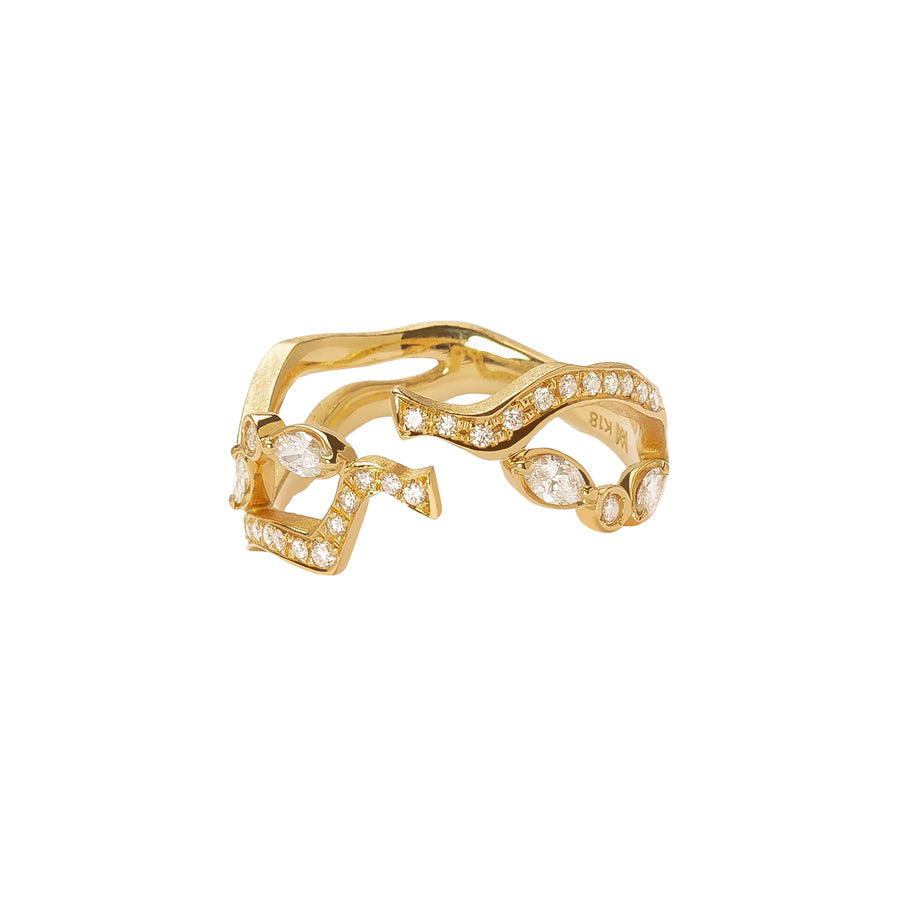 Milamore Kintsugi Diamond Ring II - Rings - Broken English Jewelry