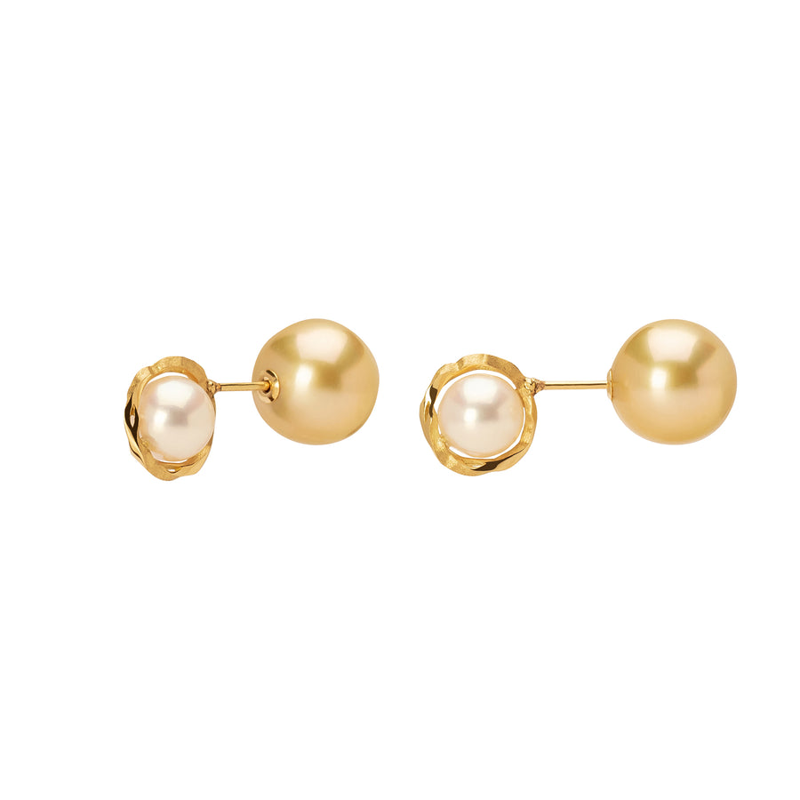 Milamore Kintsugi Duo Earring - Pearl - Earrings - Broken English Jewelry