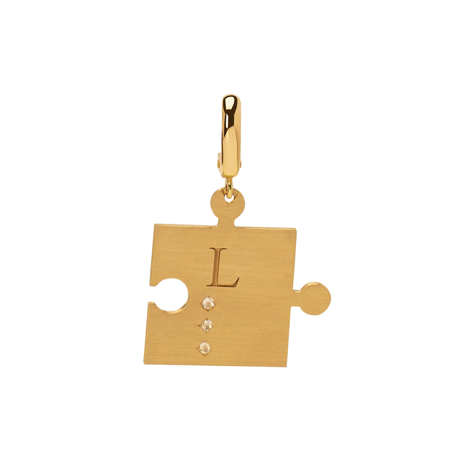Milamore Puzzle Piece Braille Charm - Letter L - Charms & Pendants - Broken English Jewelry