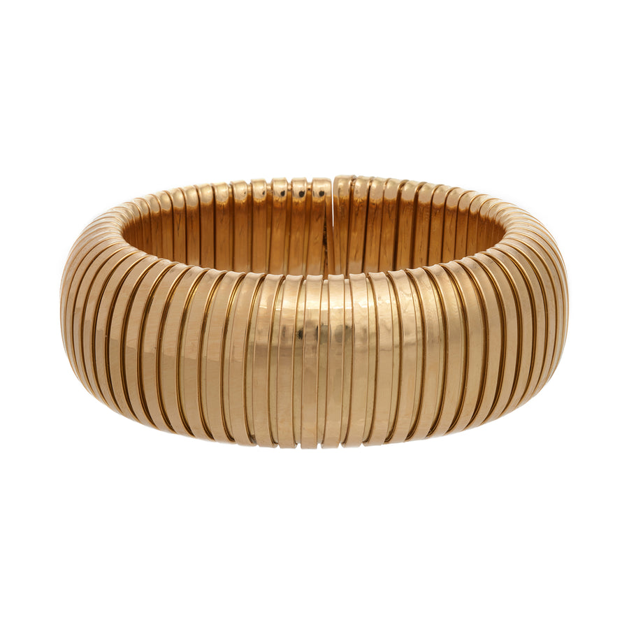 Sidney Garber Domed Cuff - Yellow Gold - Broken English Jewelry