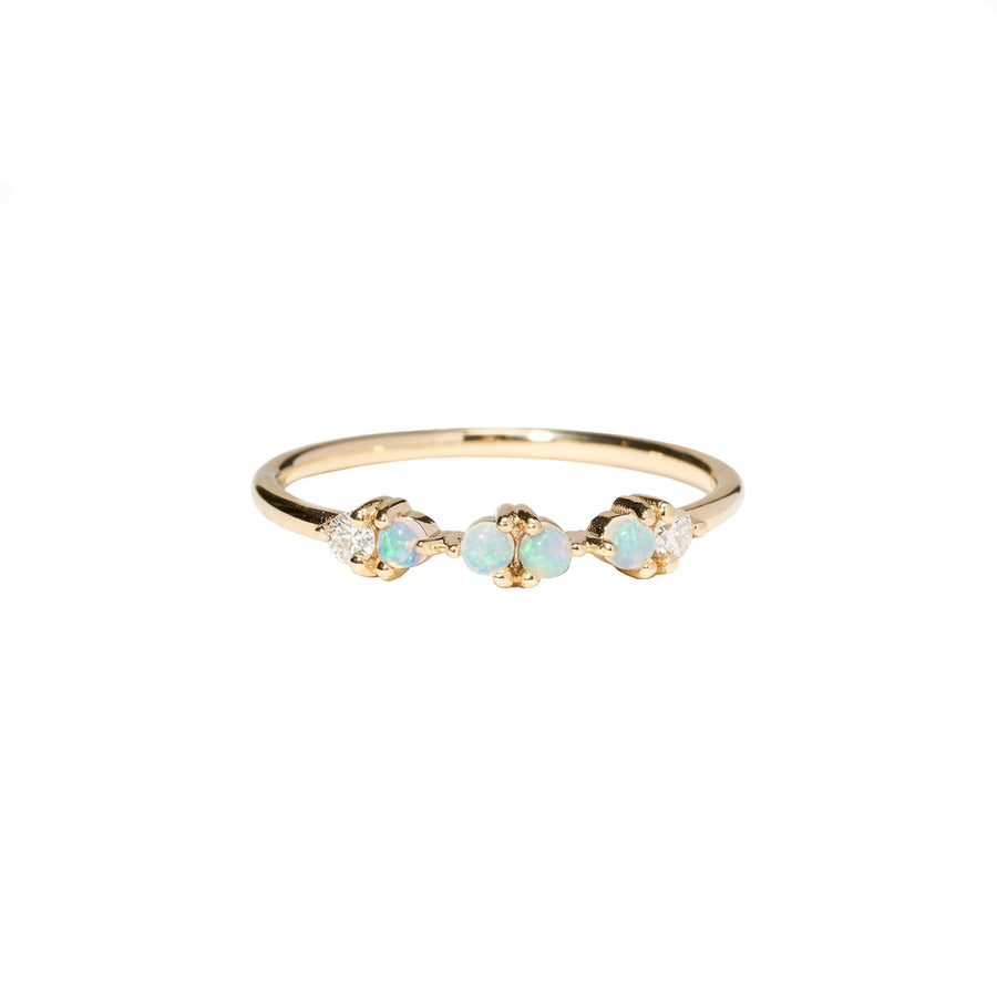 WWAKE Opal and Diamond Demi-Paired Ring - Rings - Broken English Jewelry