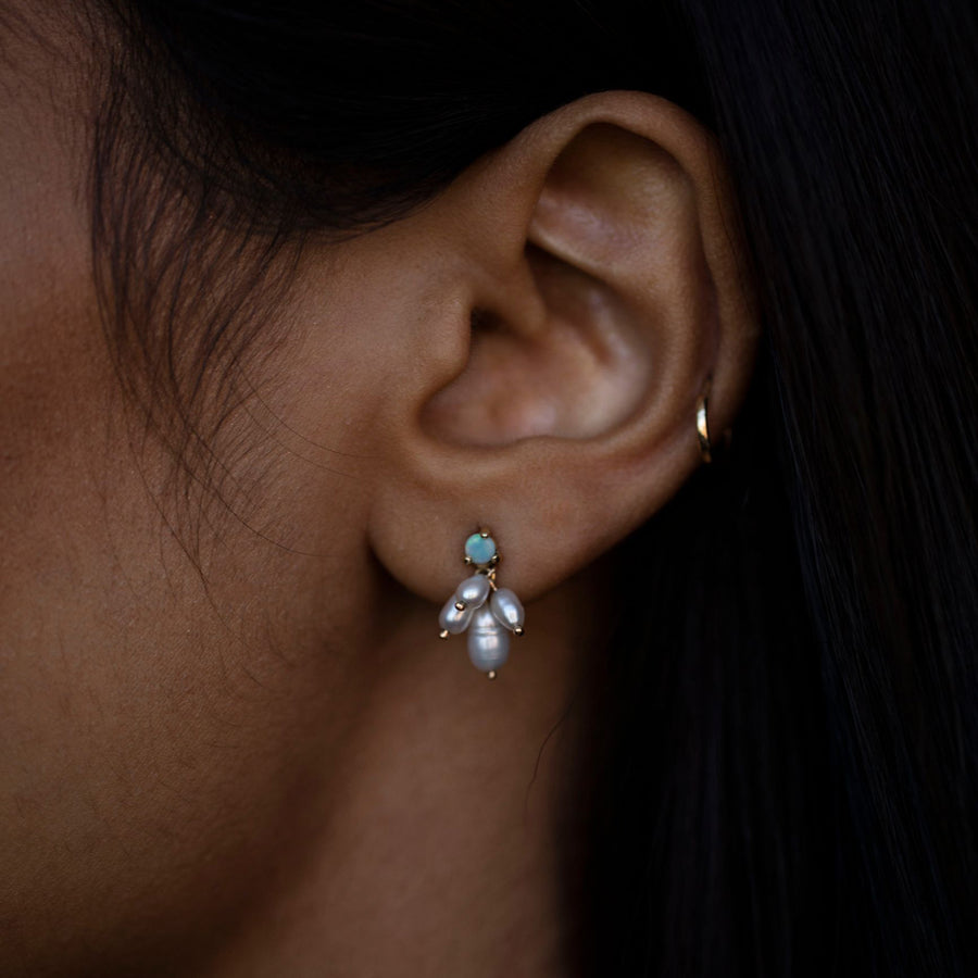 WWAKE Cloudburst Pearl & Opal Earring - Earrings - Broken English Jewelry