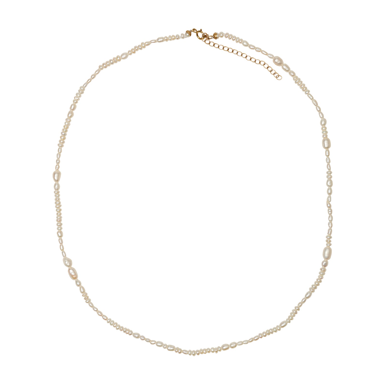 WWAKE Pearl Collage Necklace - 16" - Necklaces - Broken English Jewelry