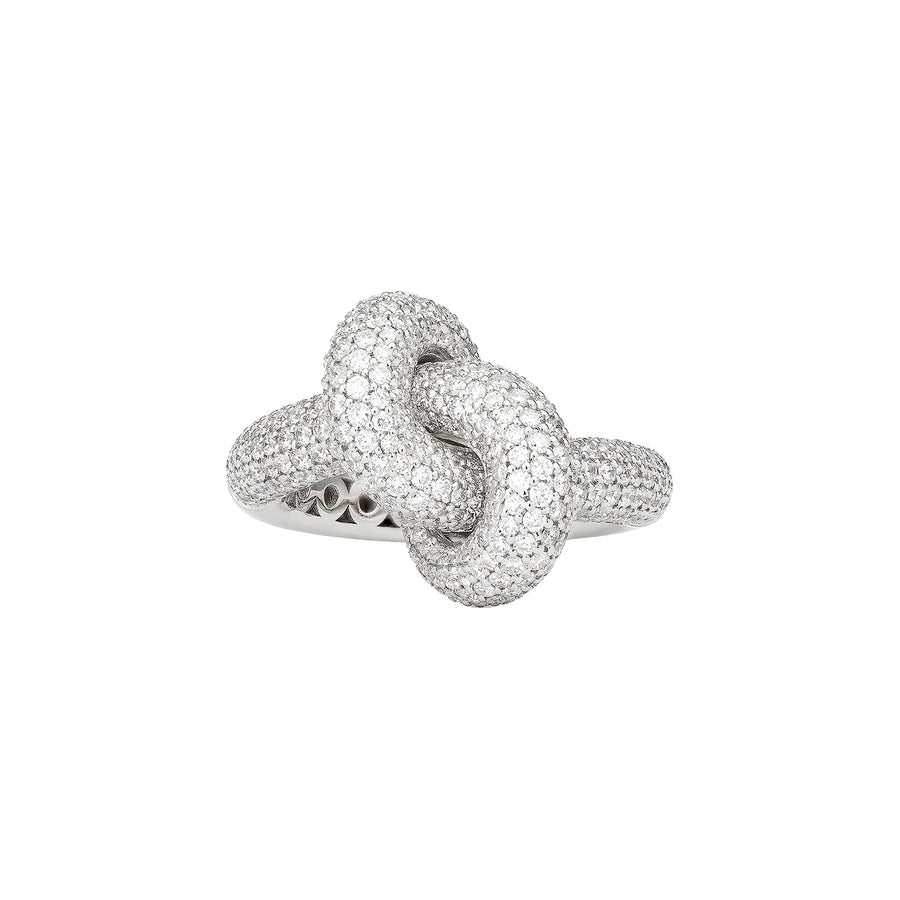 Engelbert The Medium Diamond Legacy Knot Ring - White Gold - Rings - Broken English Jewelry