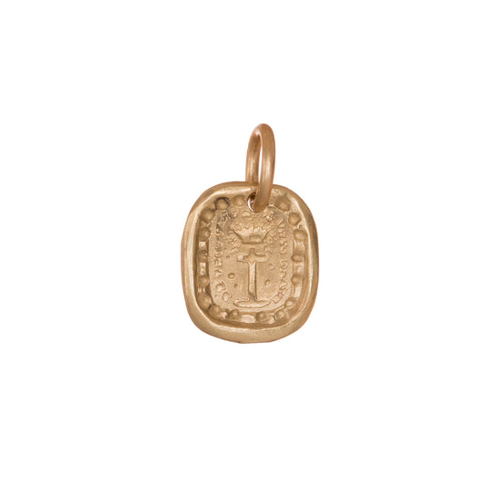 Cross & Crown Pendant - Yellow Gold - Main Img