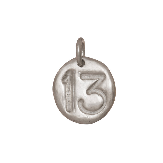 James Colarusso Large Thirteen Pendant - Silver - Broken English Jewelry