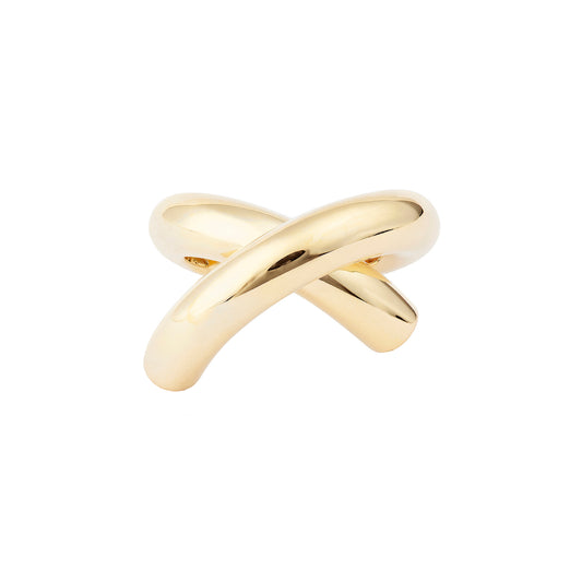 The Big Cross Loop Ring - Yellow Gold - Main Img