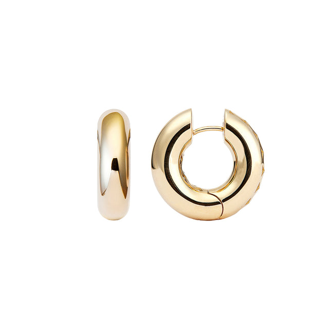 Engelbert Big Absolute Creoles - Yellow Gold - Earrings - Broken English Jewelry