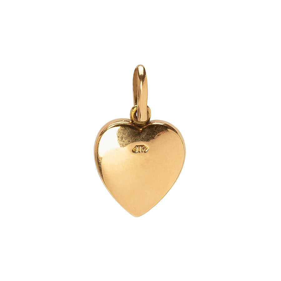 Antique & Vintage Jewelry Red & White Enamel Cross Heart Pendant - Charms & Pendants - Broken English Jewelry