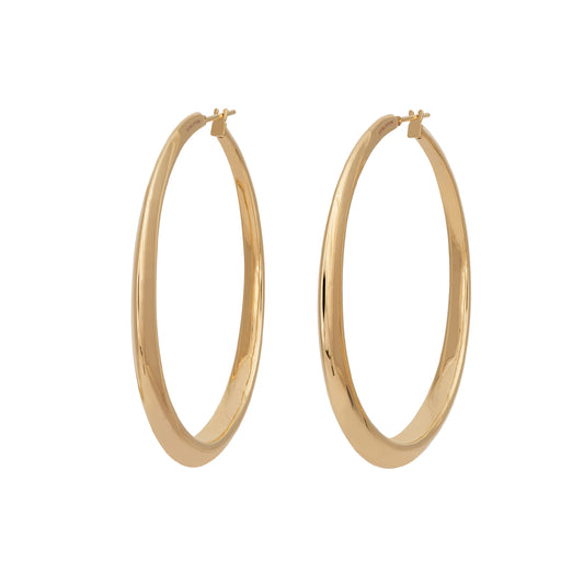 Oval Hoops - Yellow Gold - Main Img