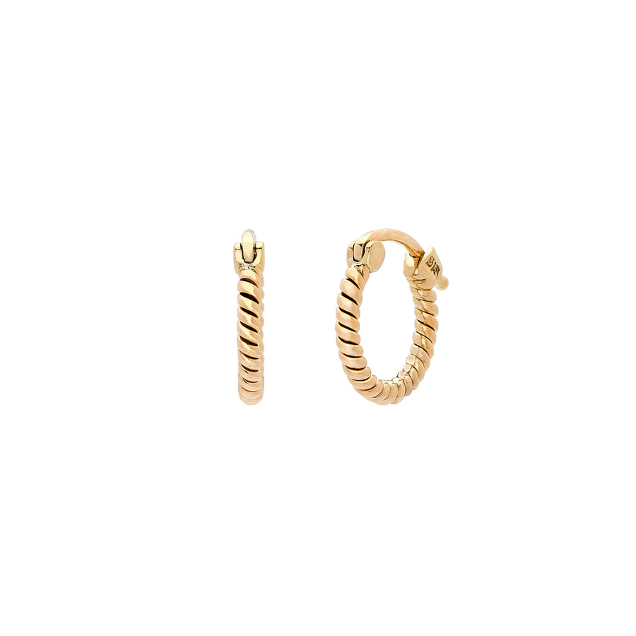 Sethi Couture Mini Rope Hoops - Yellow Gold - Earrings - Broken English Jewelry
