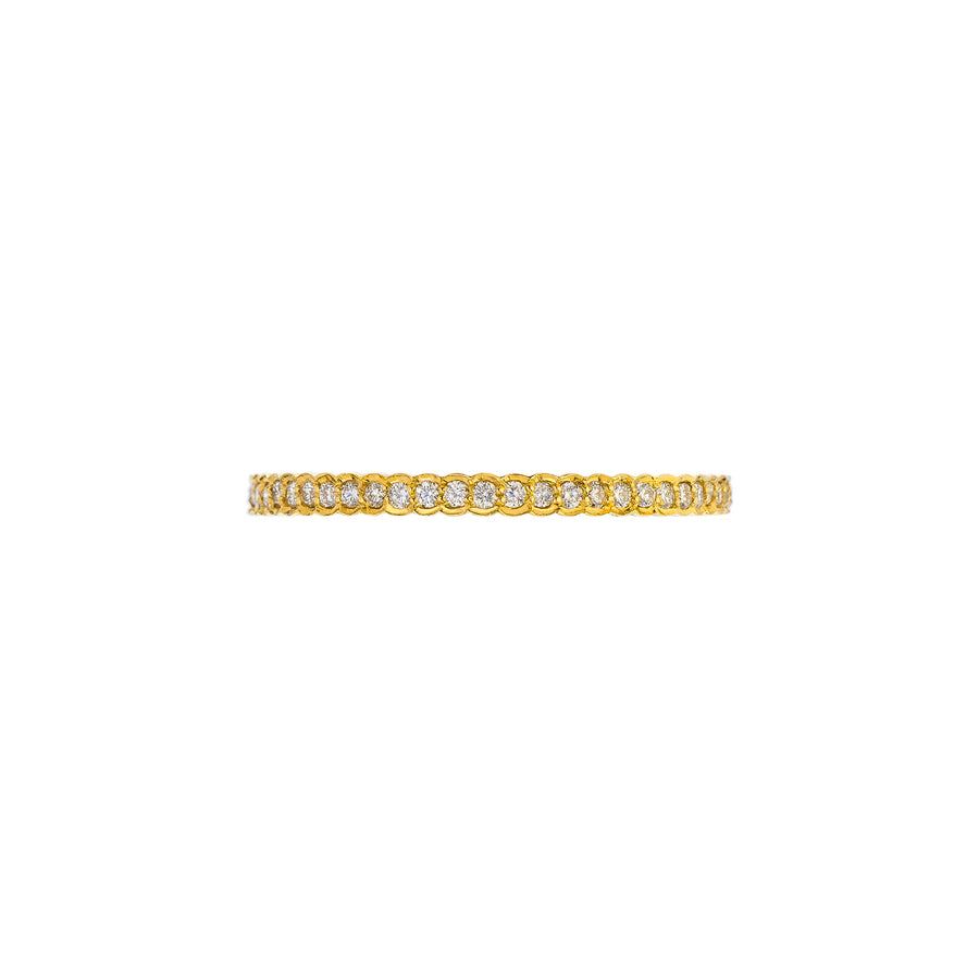 Sethi Couture Scallop Diamond Band - Yellow Gold - Broken English Jewelry