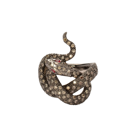 Adamante Diamond Snake Ring - Main Img