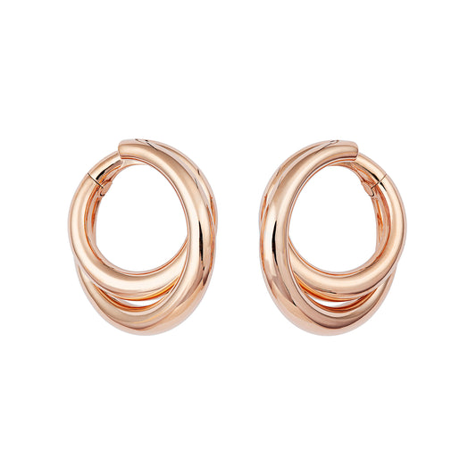 Big Infinity Loop Earrings - Rose Gold - Main Img