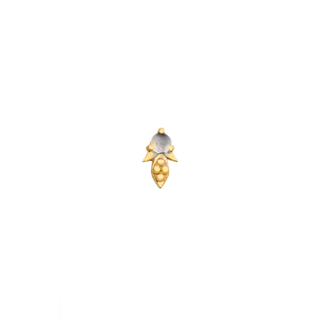 Celine Daoust Spaceship Stud - Moonstone - Earrings - Broken English Jewelry