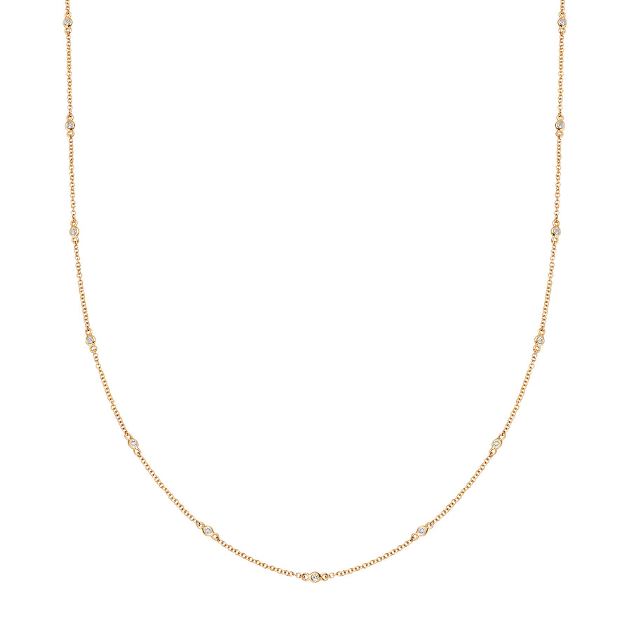 Loquet 18" Fine Diamond Chain Necklace - Yellow Gold - Necklaces - Broken English Jewelry