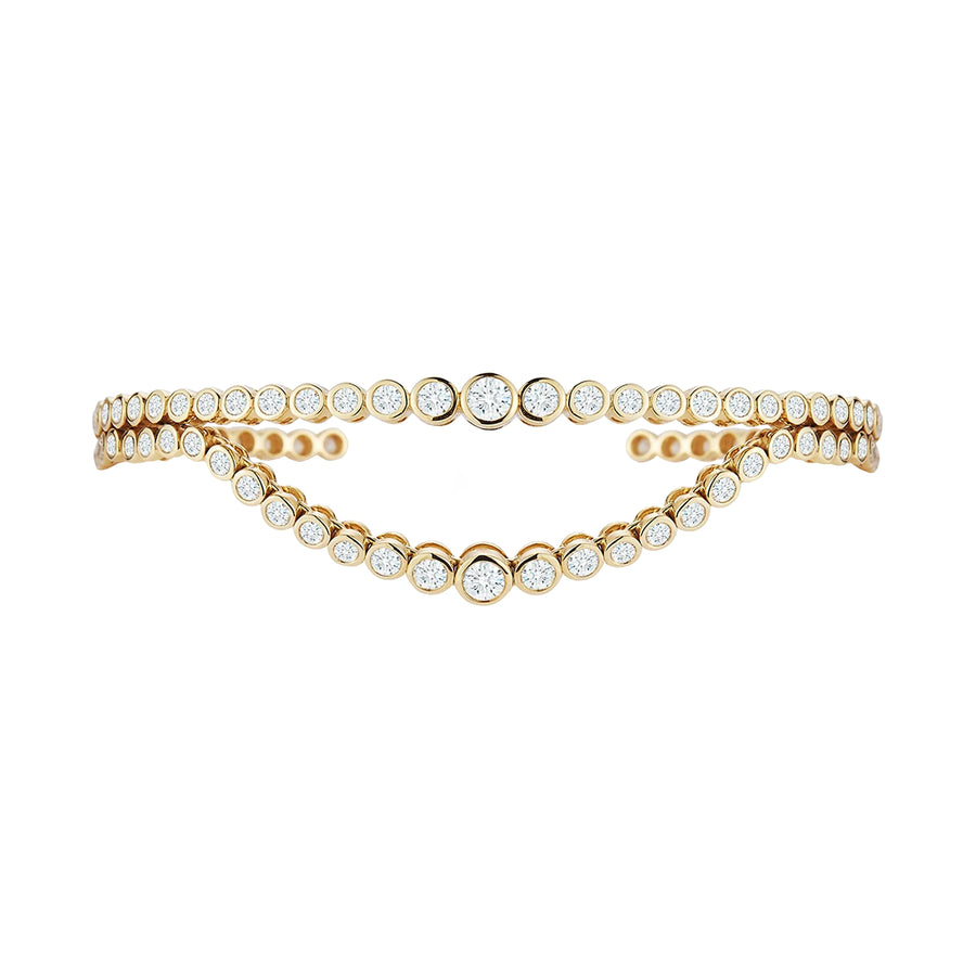 ONDYN Lumiere Double Diamond Cuff Bracelet - Bracelets - Broken English Jewelry