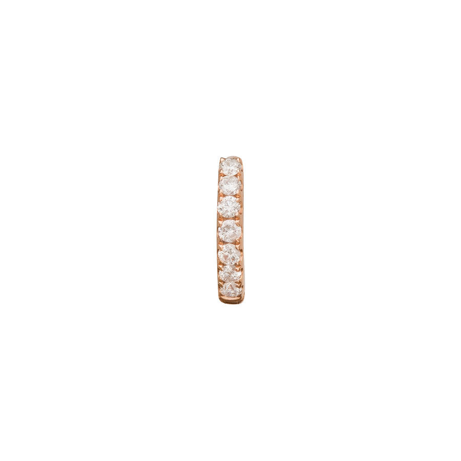 Trouver Half Paved Huggie 5mm - Rose Gold - Earrings - Broken English Jewelry