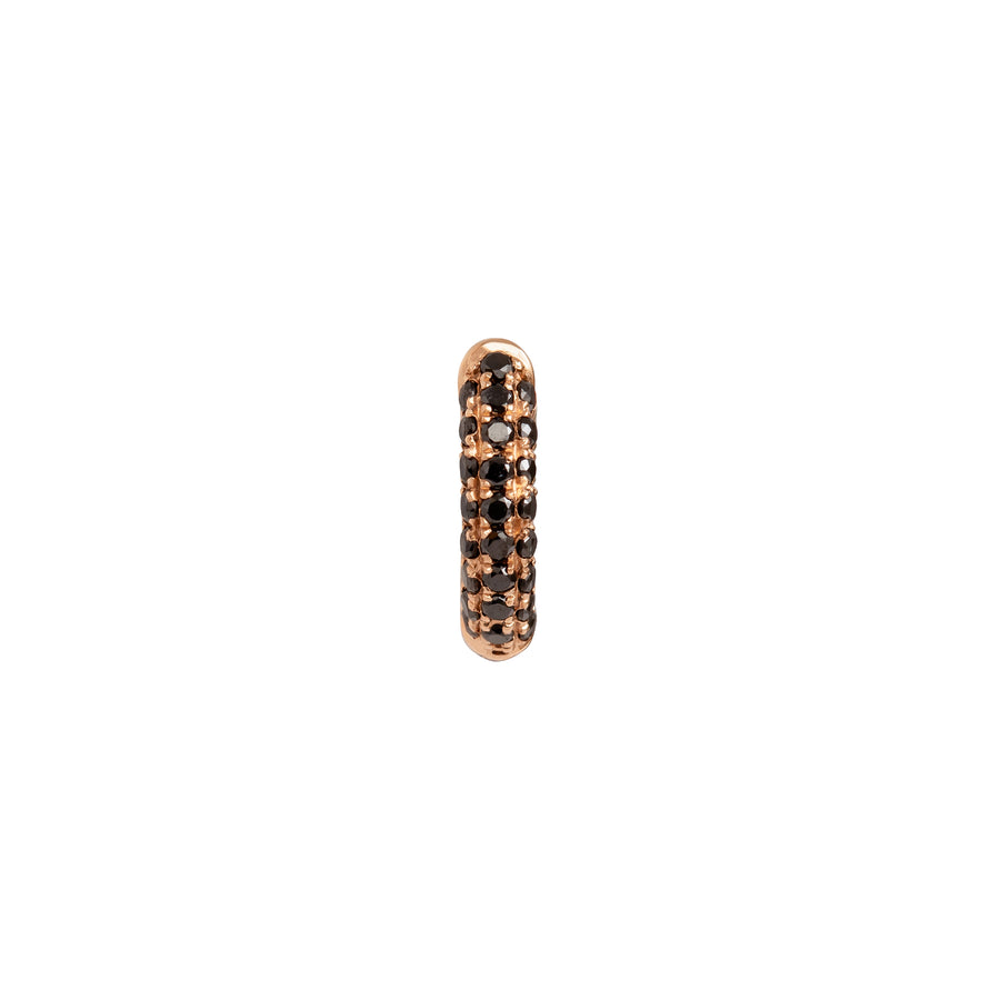 Trouver Five Row Black Diamond Huggie 5mm - Rose Gold - Earrings - Broken English Jewelry